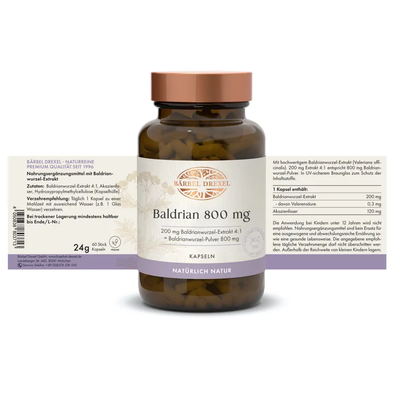 Baldrian 800 mg Kapseln – Produktbild 1 von 2