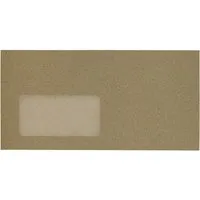 100 Briefumschläge aus Graspapier DIN lang, Haftklebung, mit Fenster, 85 g/m² – Produktbild 1 von 1