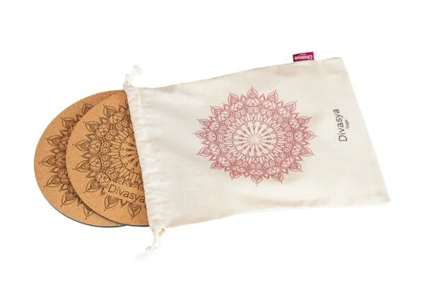 Divasya Divasya Kniepads Yoga (2er-Set) aus 100% Naturkautschuk und Kork, Natural, – Produktbild 7 von 8