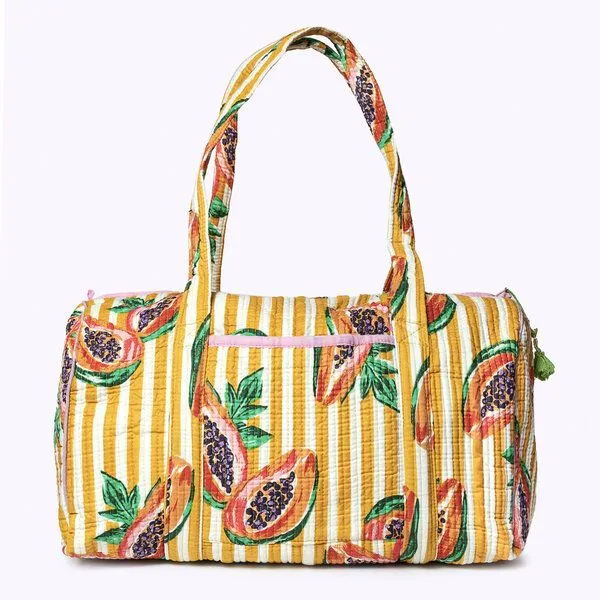 KIKOONI KIKOONI handgefertigte große Baumwolltasche "K. Shopper", My papaya life, – Produktbild 4 von 4