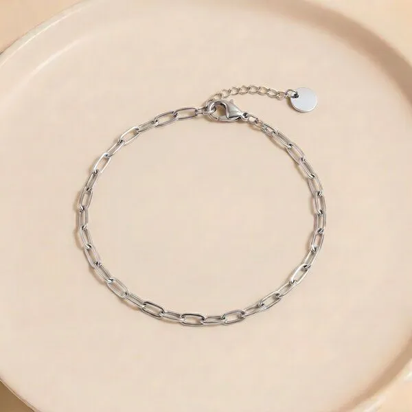 ELEKTROPULLI ELEKTROPULLI Feines Gliederarmband ca. 22 cm x 2,5 mm (inkl. 6 cm Verlängerungskette), Silber, – Produktbild 1 von 1