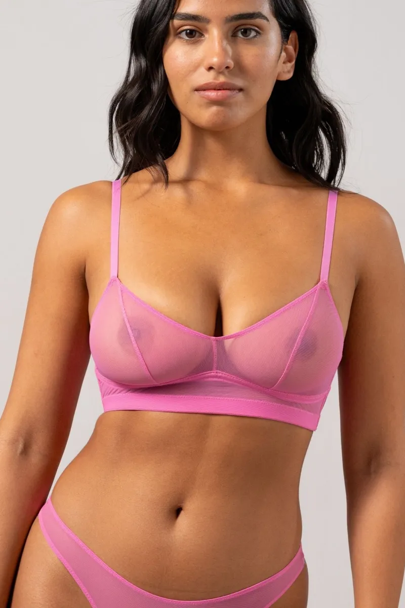 Understatement Understatement Damen vegan Mesh Balconette Candy Pink, Rosa, – Produktbild 2 von 2