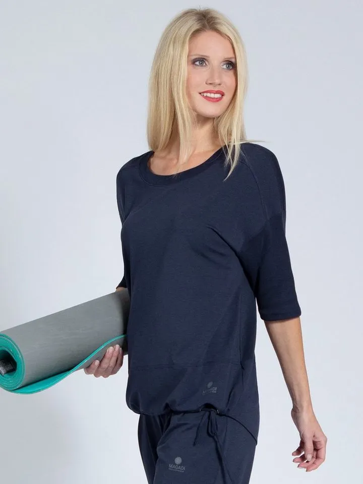 Magadi Magadi Yogashirt Sara aus weichem Naturmaterial, Blau, – Produktbild 2 von 5