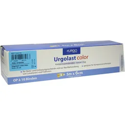 Urgo URGOLAST Color Binde 6 cmx5 m blau 10 St Binden – Produktbild 1 von 1