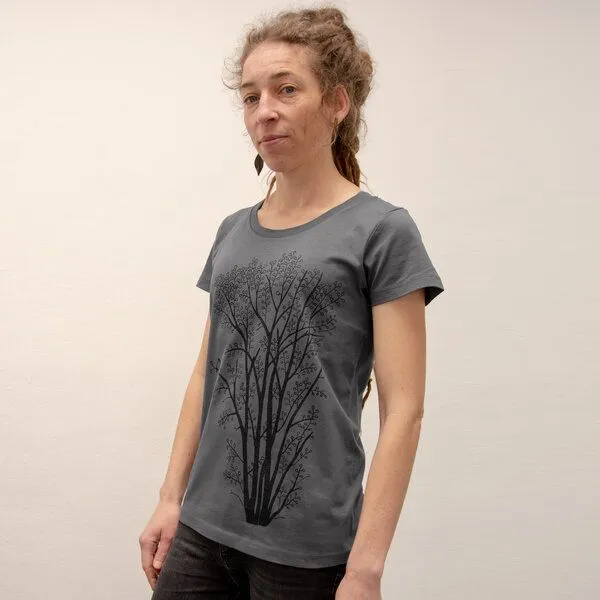 Cmig Cmig Erle mit Elster T-Shirt Damen, Anthracite, – Produktbild 3 von 4