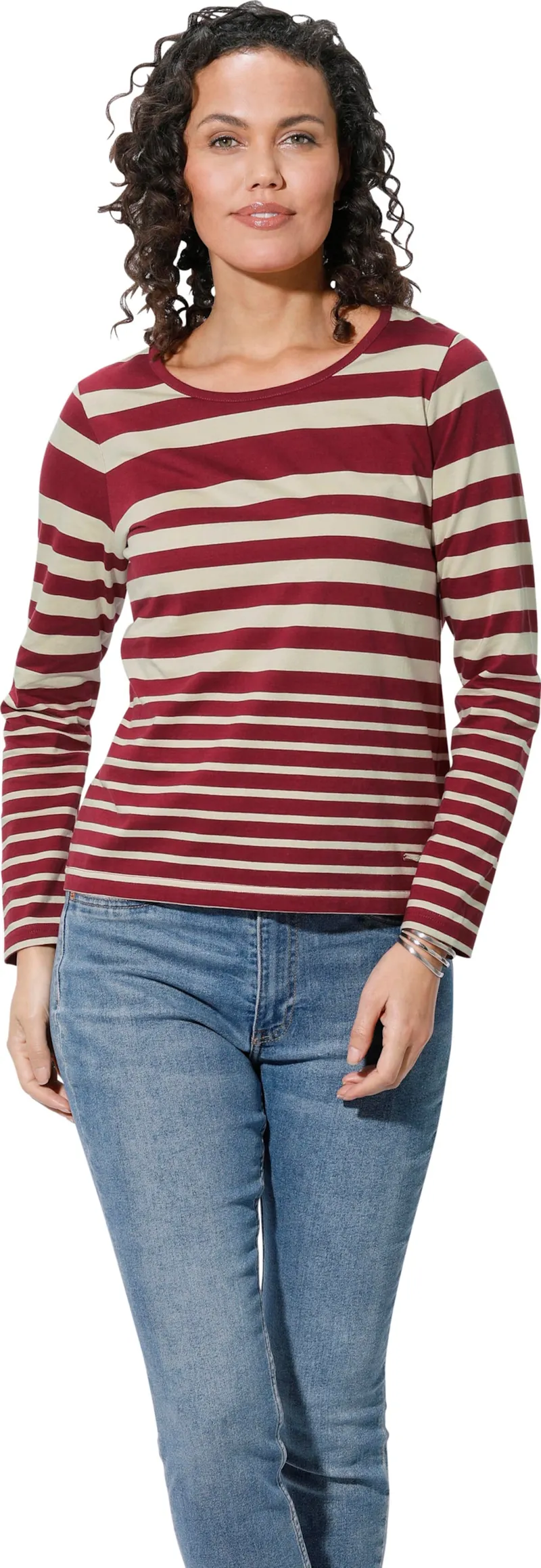 Witt Ringelshirt kirsche-sand-geringelt, Kirsche-sand-geringelt, – Produktbild 2 von 2