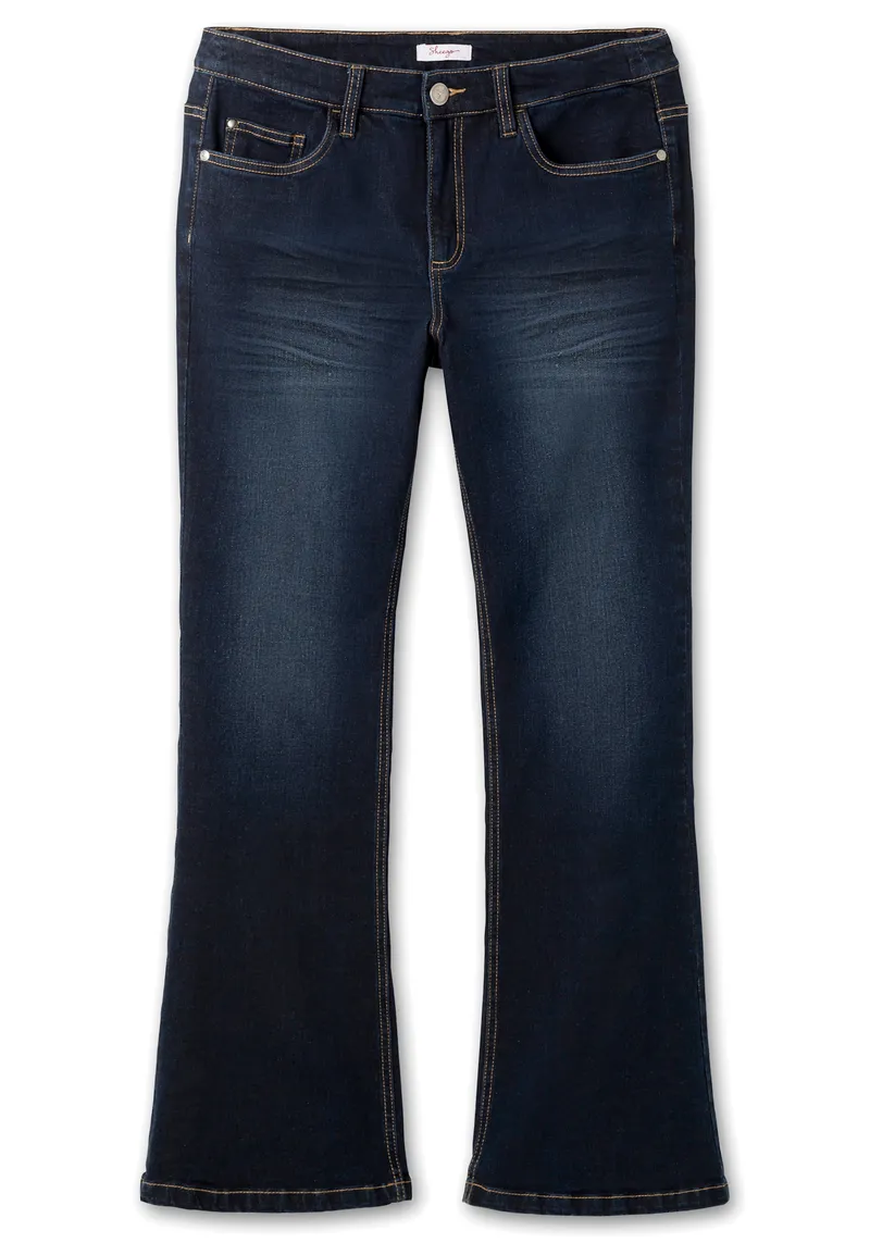 sheego Bootcut-Jeans dark blue denim, Dark blue denim, – Produktbild 2 von 3