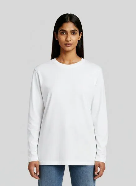 UNIPOLAR UNIPOLAR Basic Longsleeve Modell: Creative Longsleeve, White, – Produktbild 1 von 2