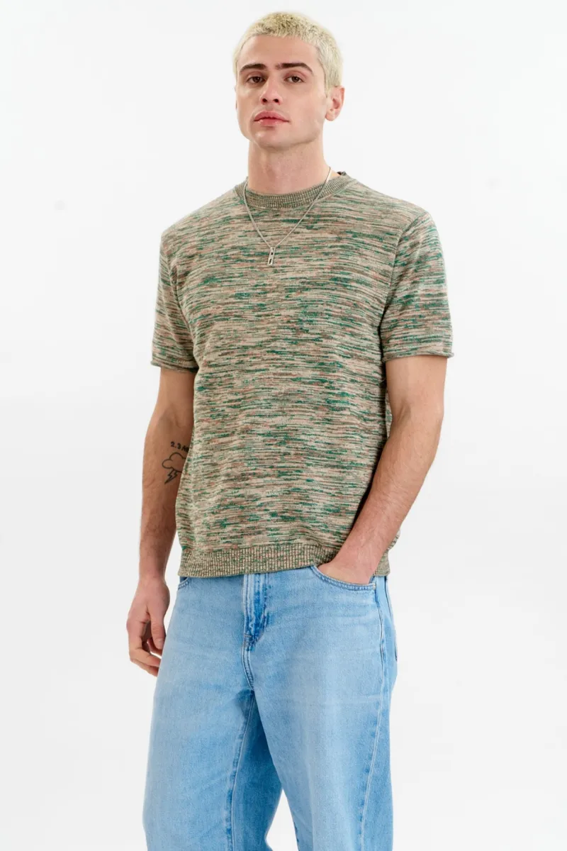 KOMODO KOMODO Herren vegan T-Shirt Kai Knit Grün, Grün, – Produktbild 2 von 2