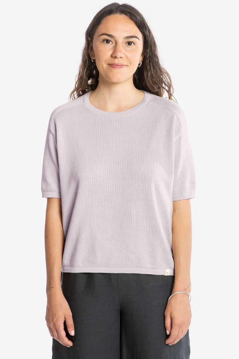 MATONA MATONA Damen vegan T-Shirt Strick Lavendel, Lila, – Produktbild 2 von 2