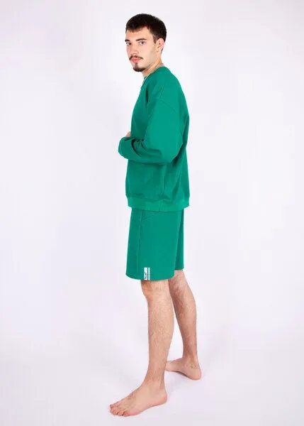 ÆVRIL ÆVRIL Unisex Sweatshirt // Emerald Green // Bio-Baumwolle – Produktbild 3 von 4