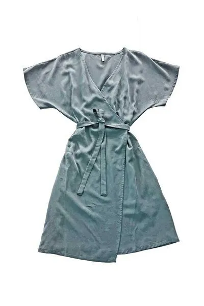 WiDDA berlin WiDDA berlin Wickelkleid SULA in Teal– feminin, zeitlos & nachhaltig – Produktbild 2 von 2
