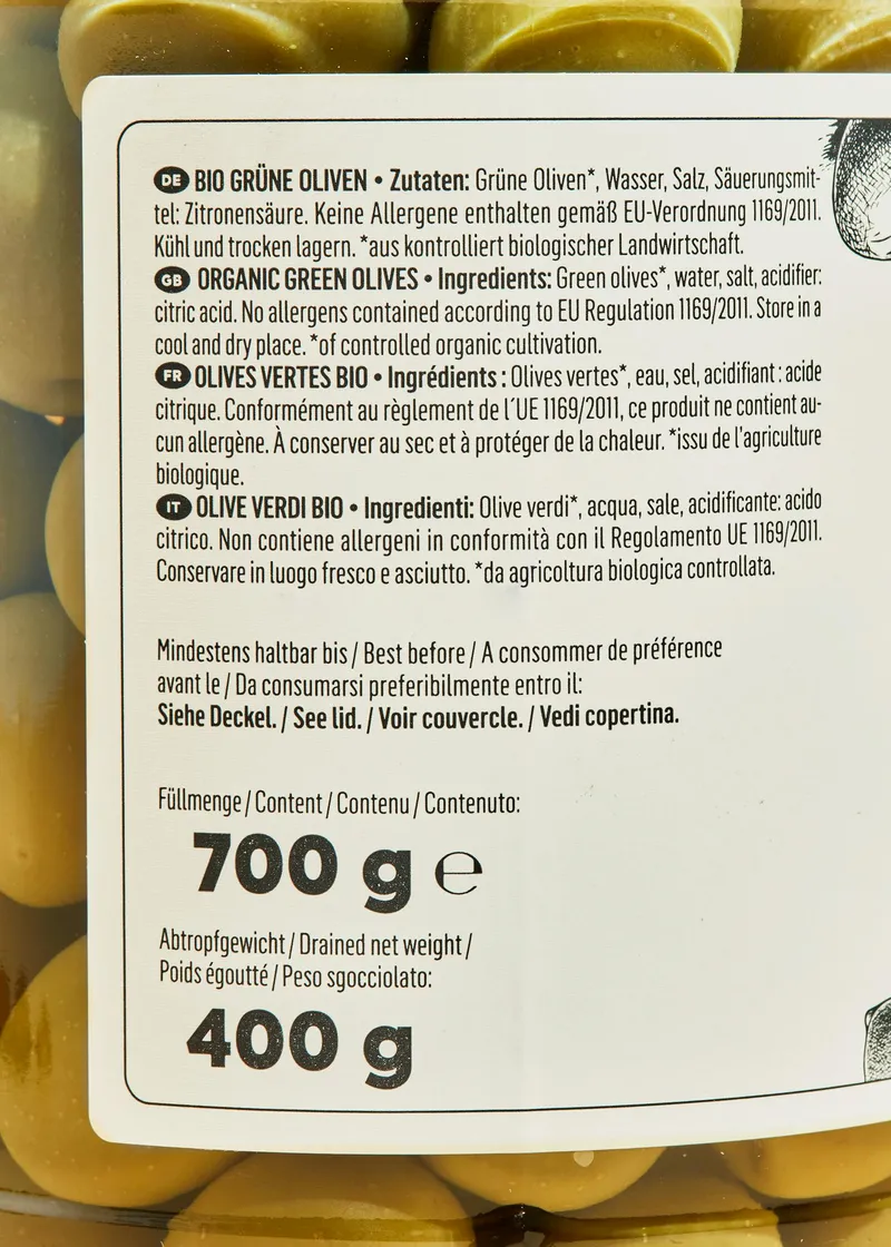 KoRo Grüne Bio Oliven mit Stein 400 g – Produktbild 3 von 5