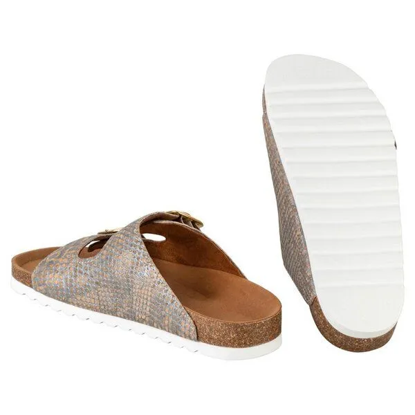 Kork-Deko Kork-Deko Damen Slipper aus Kork - Größe EU 36 – 41 (Damen) | grau-silber-gold – Produktbild 3 von 4