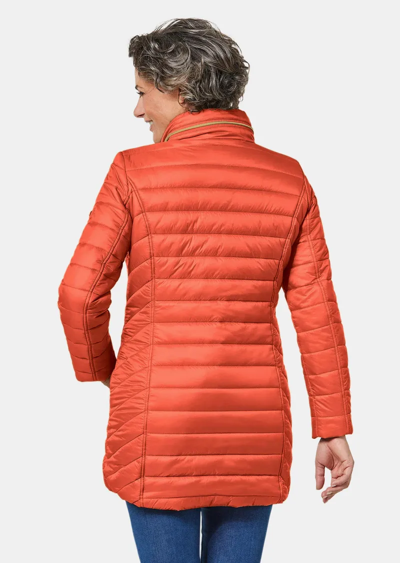 Goldner Figurschmeichelnde, leichte Longsteppjacke - terrakotta - Gr. 42 von Goldner Fashion, Orange, – Produktbild 3 von 3