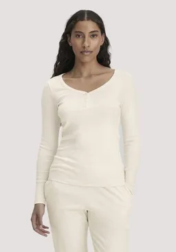 hessnatur hessnatur Longsleeve V-Neck PURE NATUREaus reiner Bio-Baumwolle – Produktbild 1 von 1