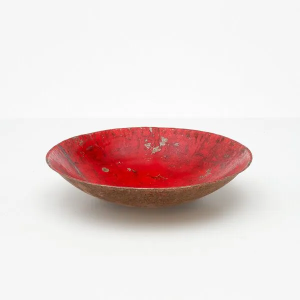 Moogoo Creative Africa Moogoo Creative Africa Schale aus recycelten Ölfässern ca. 38 cm, Rot, – Produktbild 1 von 4