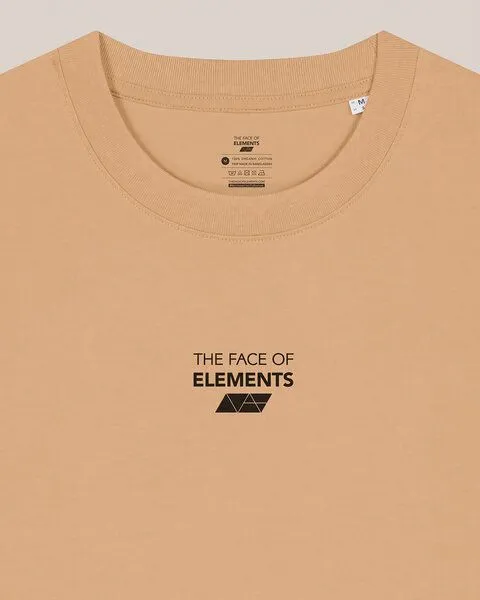THE FACE OF ELEMENTS The Face of Elements Essential - Relaxed Fit T-Shirt aus 100% Bio-Baumwolle, Sand (braun), – Produktbild 1 von 4
