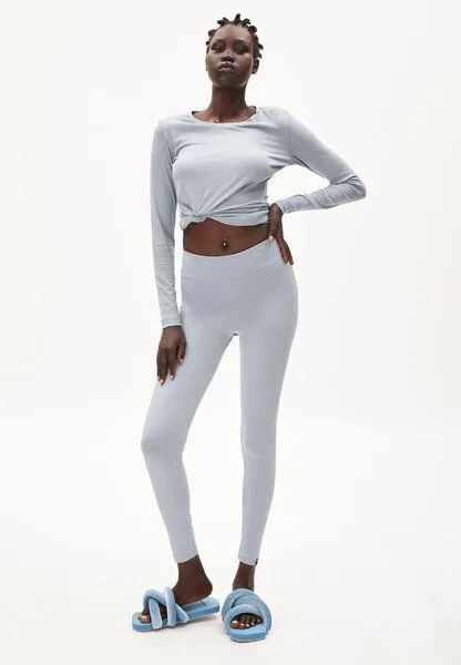 ARMEDANGELS ARMEDANGELS FARIBAA LOGO - Damen Leggings aus Bio-Baumwoll Mix, Daydream, – Produktbild 4 von 4