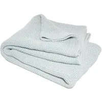 HANS NATUR Babydecke Bio-Baumwolle Strick Qualität sky blue natur Maße 80 x 95 cm – Produktbild 1 von 1