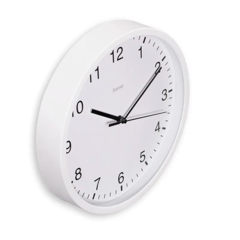 Hama Hama Wanduhr "Elba", Ø 25 cm, ohne Ticken, Weiß – Produktbild 3 von 5