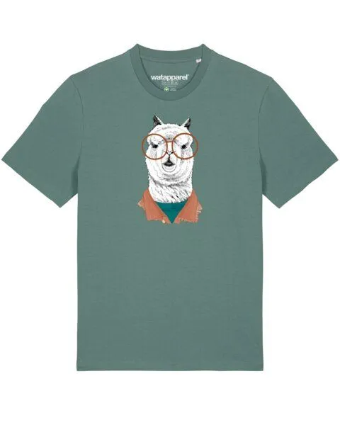 watapparel watapparel T-Shirt Unisex Lama, Green bay, – Produktbild 1 von 4
