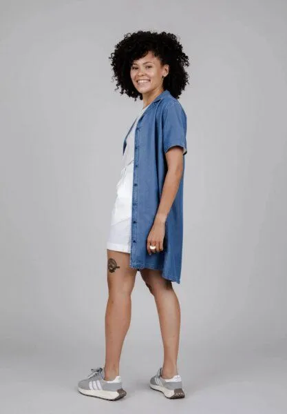 Brava Fabrics Brava Fabrics Denim Aloha Overshirt Indigo – Produktbild 3 von 4