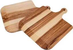 ReineNatur ReineNatur Pizzabrett aus Kern-Esche-Holz eckig mit Griff Größe: 40x30x2 cm – Produktbild 1 von 1