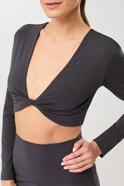 mandala Mandala Support Top Longsleeve, Onyx (grau), – Produktbild 2 von 4