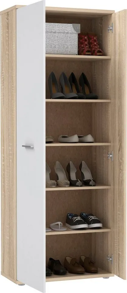 FORTE Schuhschrank Netty Höhe ca, 179 cm, Beige, – Produktbild 4 von 8