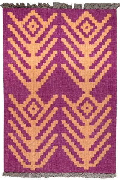 Rugtales Kelim Gashgai „Rugtales“ aus Schurwolle, Violett, – Produktbild 3 von 4