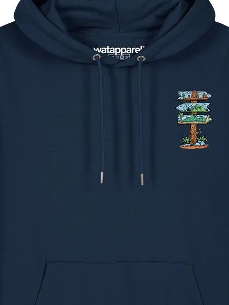 watapparel watapparel Hoodie Unisex Adventure is everywhere, French navy, – Produktbild 3 von 3