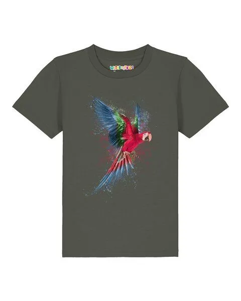watabout.kids watabout.kids T-Shirt Kinder Papagei, Khaki, – Produktbild 1 von 2