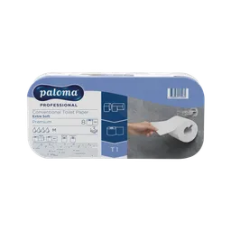 Paloma Paloma Toilettenpapier EXTRA SOFT, Professional PREMIUM, 3-lagig, weiß mit Prägung, 8 x 150 Blatt – Produktbild 1 von 1