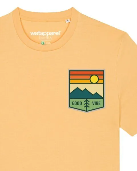 watapparel watapparel T-Shirt Unisex Good Vibe, Nispero, – Produktbild 3 von 4
