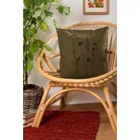 Hirschkind Hirschkind Bio-Kissenbezug 'Schmetterlingswiese' olivgrün 40x40cm – Produktbild 1 von 1