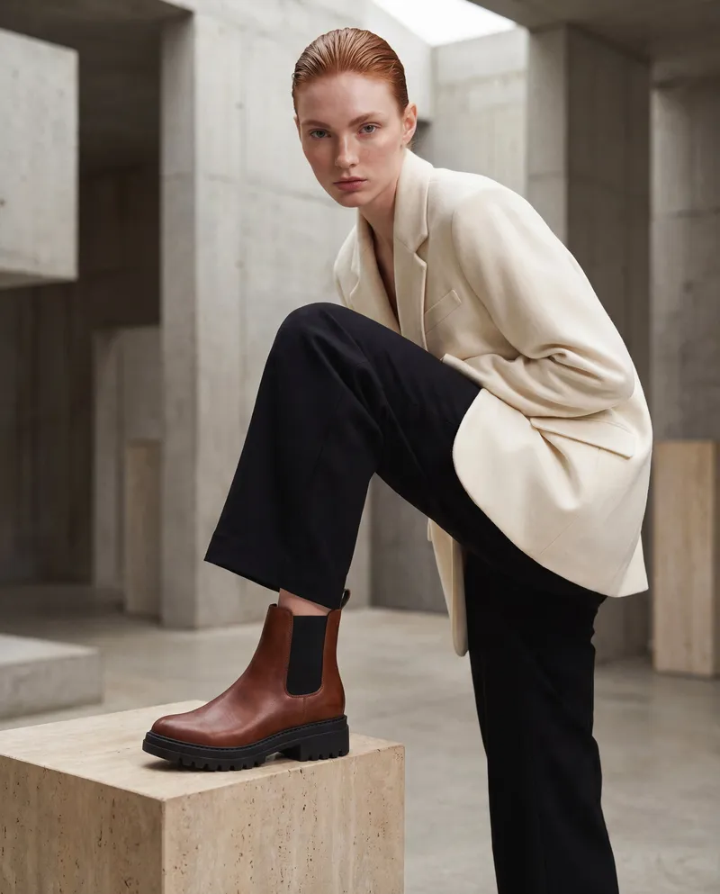 NAE NAE Damen vegan Chelsea Stiefel Evie Braun, Braun, – Produktbild 2 von 2