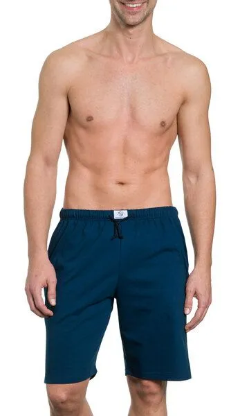 Haasis Bodywear Haasis Bodywear Herren Bermuda mit Seitentaschen, Single Jersey, reine Baumwolle, Navy, – Produktbild 3 von 4