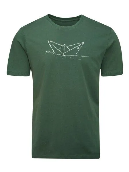 ilovemixtapes ilovemixtapes Paperboat Men Essential T-Shirt, Forest green (grün), – Produktbild 2 von 3