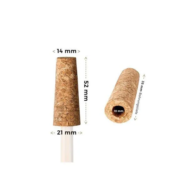 Kork-Deko Kork-Deko Korken für Rosenkugeln | Ersatz-Korkstopfen für Gartenkugeln 5er-Pack – Produktbild 3 von 4