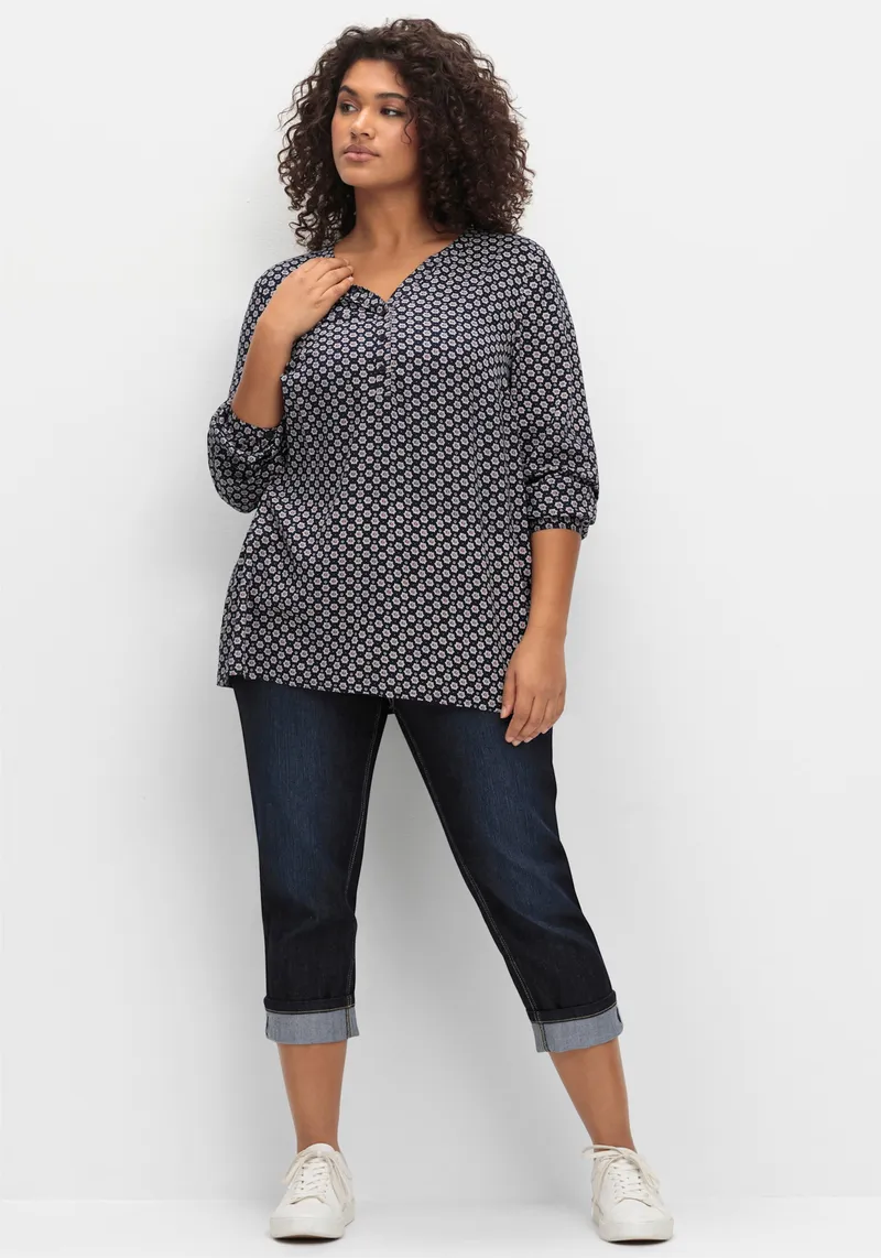sheego 7/8-Jeans, Blue black denim, – Produktbild 1 von 2