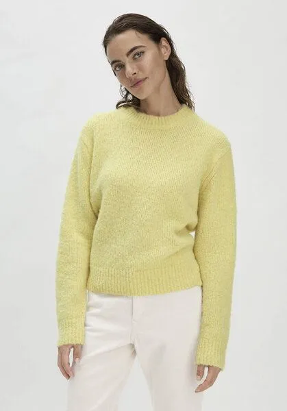 hessnatur hessnatur Pullover Relaxed aus Alpaka mit Bio-Baumwolle, Zitronengras, – Produktbild 1 von 4