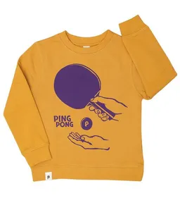 päfjes päfjes Ping Pong Tischtennis - Kinder Bio Sweater - Organic Cotton - Gelb – Produktbild 1 von 1