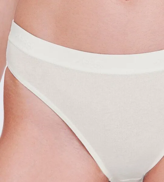 Sloggi Sloggi 2x GO CASUAL Slip mit hohem Beinausschnitt Bio-Baumwolle, Weiss, – Produktbild 3 von 4