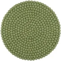myfelt myfelt Filzkugel Sitzauflage (⌀ 36 cm, 36 x 36 cm), Dunkelgrün (kaspar), – Produktbild 1 von 1