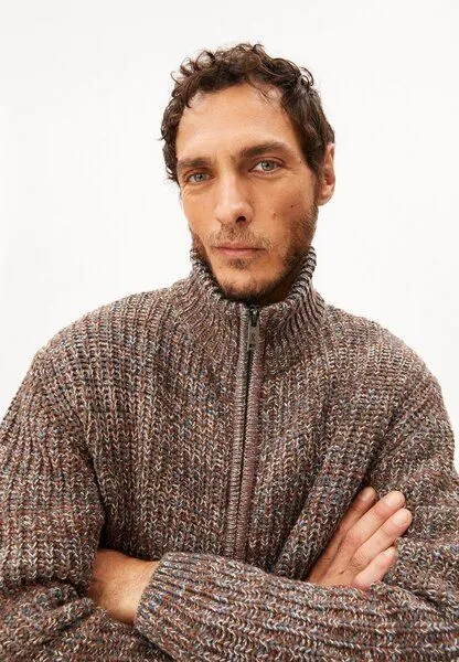 ARMEDANGELS ARMEDANGELS MOULINE Herren Strickjacke aus Bio-Woll-Mix, Earthshade tweed-dusty moon tweed, – Produktbild 3 von 4