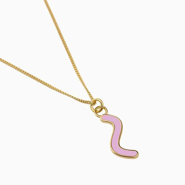 Paeoni Colors Paeoni Colors Halskette mit Curvy-Anhänger aus 18k Gold Vermeil, 925 Sterling Silber, Gold, – Produktbild 3 von 4
