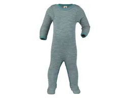 Engel natur Engel Natur Baby Schlafanzug Overall Wolle Seide eisvogel-hellgrau-geringelt Gr.62/68 – Produktbild 1 von 1