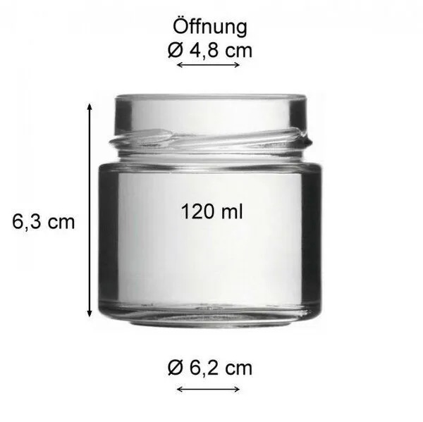 mikken mikken Einmachglas 120 - 1000 ml mit Schraubverschluss Vorratsglas, Schwarz, – Produktbild 3 von 4