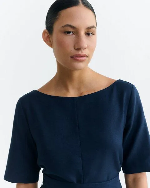thinking mu thinking mu Kurzarm Midikleid Modell: Kieran, Navy (blau), – Produktbild 4 von 6